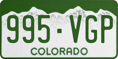 CO license plate 995VGP