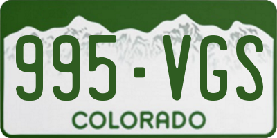 CO license plate 995VGS