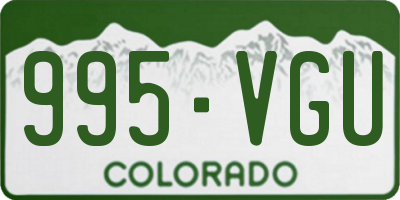 CO license plate 995VGU