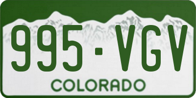 CO license plate 995VGV