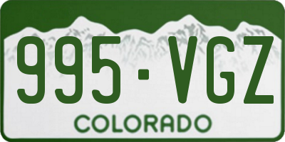 CO license plate 995VGZ