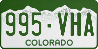 CO license plate 995VHA