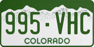 CO license plate 995VHC