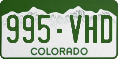 CO license plate 995VHD