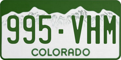 CO license plate 995VHM