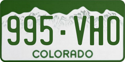 CO license plate 995VHO