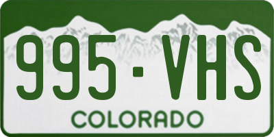 CO license plate 995VHS
