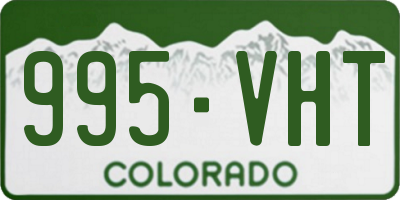 CO license plate 995VHT