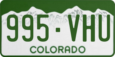 CO license plate 995VHU