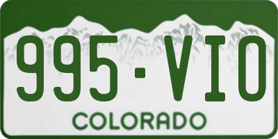 CO license plate 995VIO