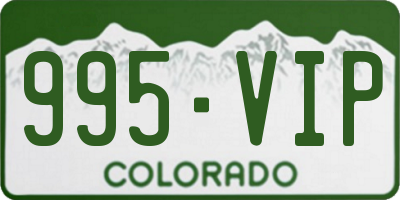 CO license plate 995VIP