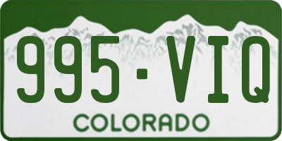 CO license plate 995VIQ