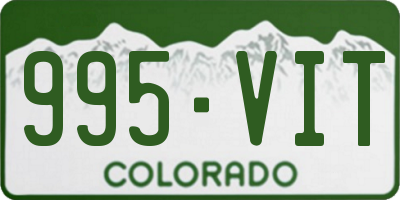 CO license plate 995VIT