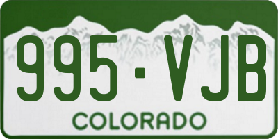 CO license plate 995VJB