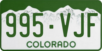 CO license plate 995VJF
