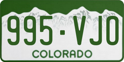 CO license plate 995VJO
