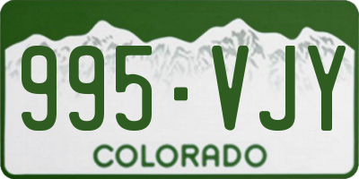 CO license plate 995VJY