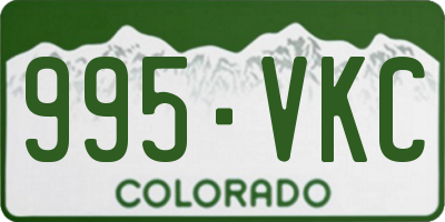 CO license plate 995VKC