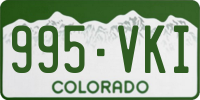 CO license plate 995VKI