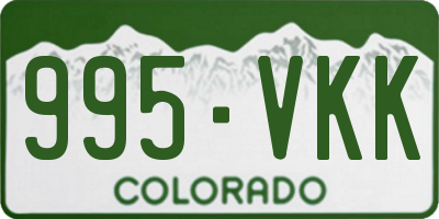 CO license plate 995VKK