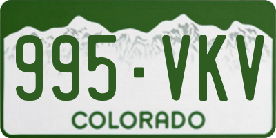 CO license plate 995VKV