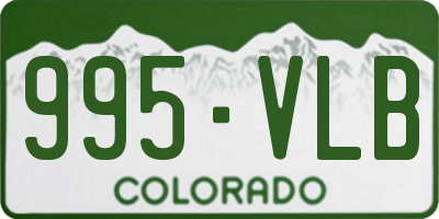 CO license plate 995VLB
