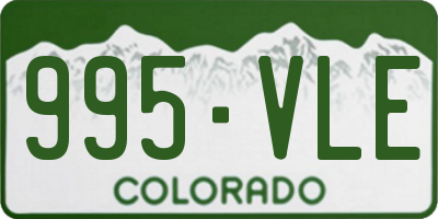 CO license plate 995VLE