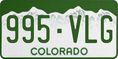 CO license plate 995VLG