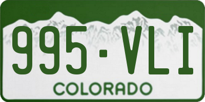 CO license plate 995VLI