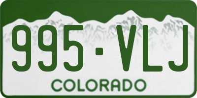 CO license plate 995VLJ