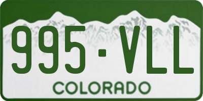 CO license plate 995VLL