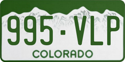 CO license plate 995VLP