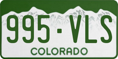 CO license plate 995VLS