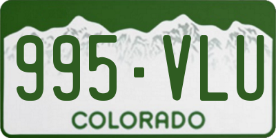 CO license plate 995VLU