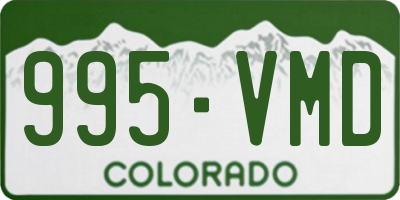 CO license plate 995VMD