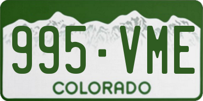 CO license plate 995VME