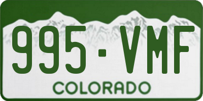 CO license plate 995VMF
