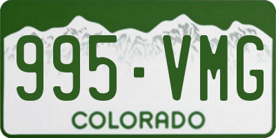 CO license plate 995VMG