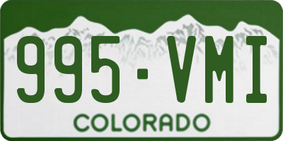 CO license plate 995VMI