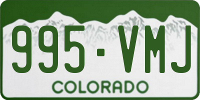 CO license plate 995VMJ