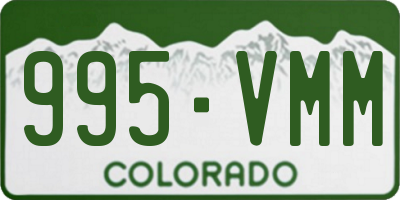 CO license plate 995VMM
