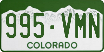 CO license plate 995VMN