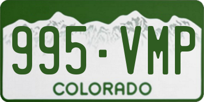 CO license plate 995VMP
