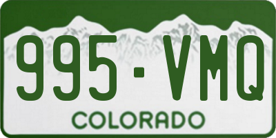 CO license plate 995VMQ