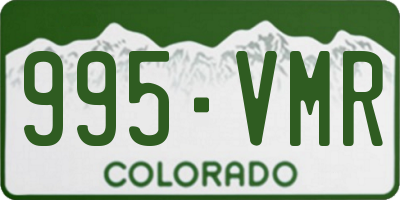 CO license plate 995VMR