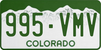 CO license plate 995VMV