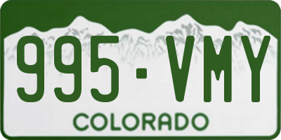 CO license plate 995VMY