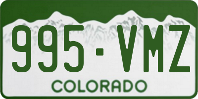 CO license plate 995VMZ