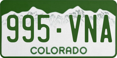 CO license plate 995VNA