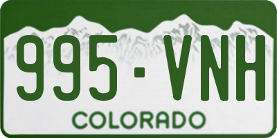 CO license plate 995VNH